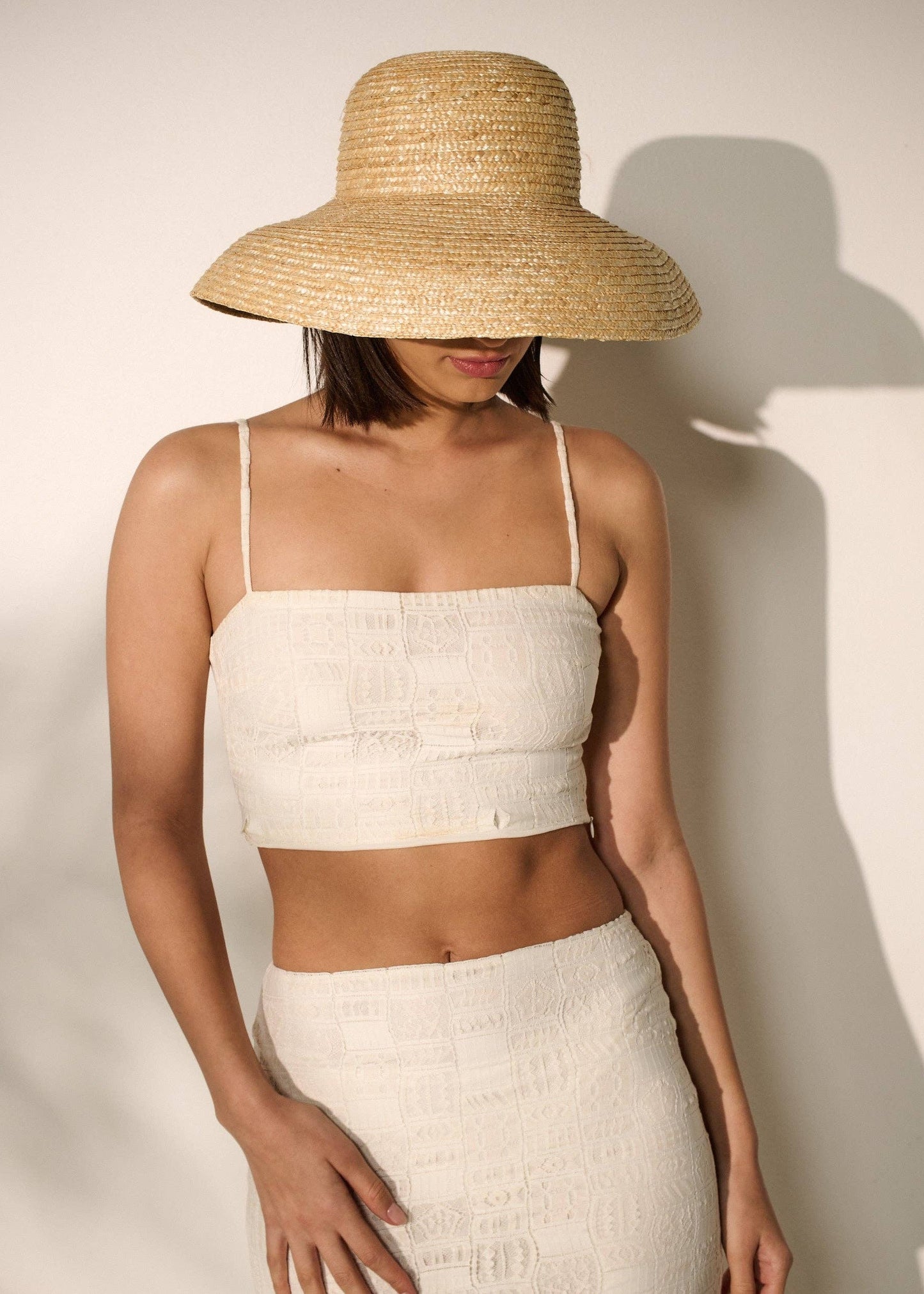Angels Whisper Accessories - Wide Brim Straw Bucket Hat
