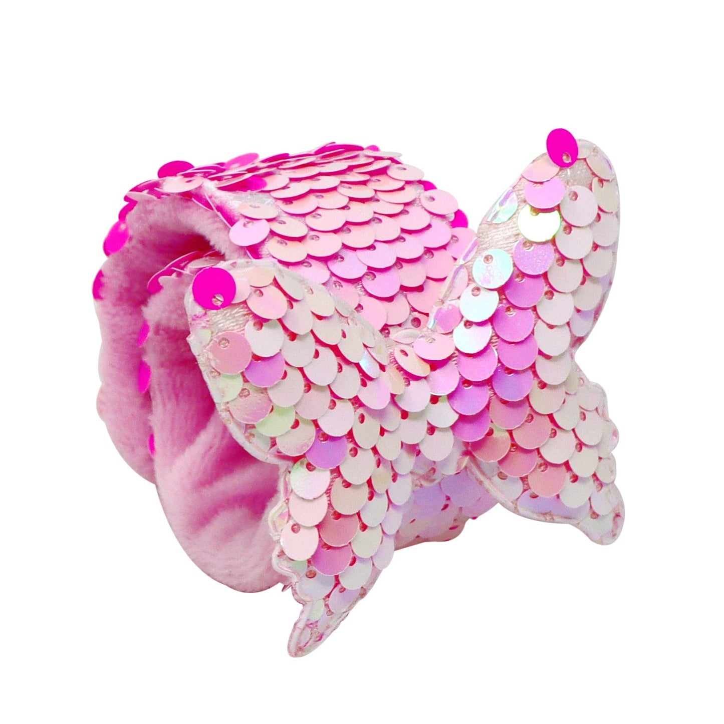 Pink Poppy - Butterfly Sequin Slap Bracelet - (Pack Size: 3)