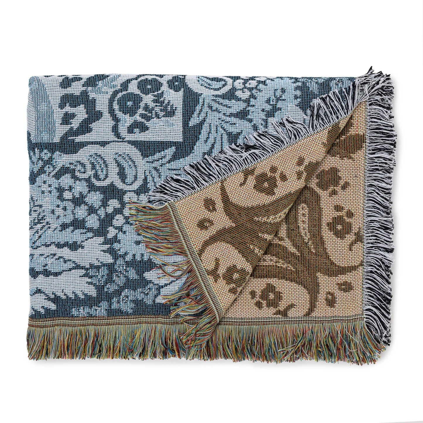 HENDEER - 'Yesterday' Woven Picnic Rug/Throw: Large 170x200cm