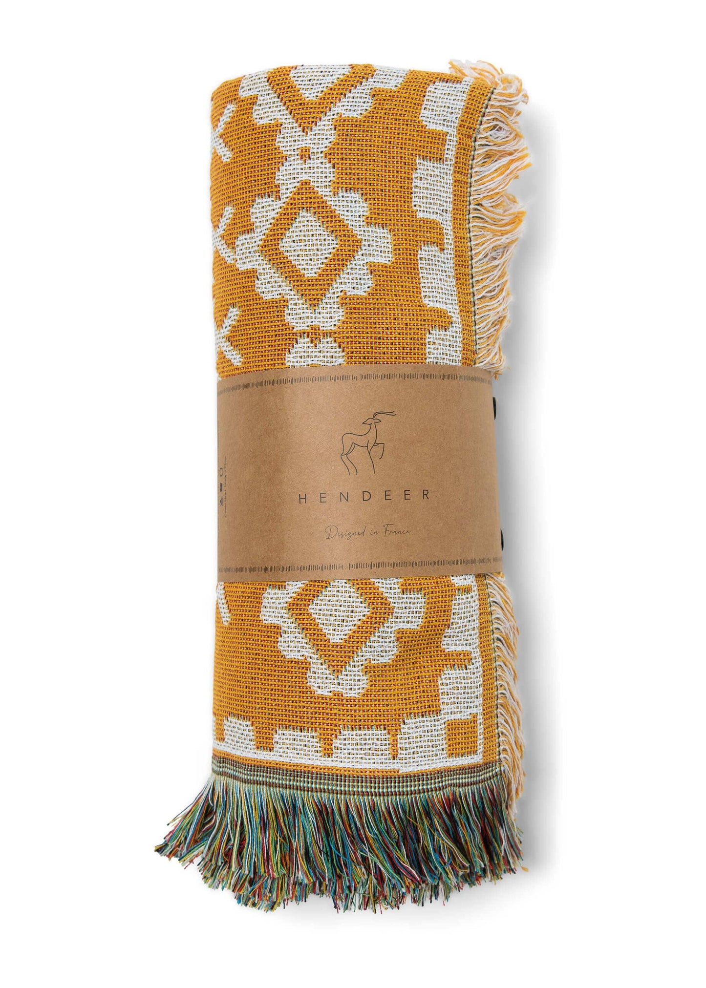 HENDEER - 'Good Day Sunshine' Woven Picnic Rug/Throw: Regular 130x160cm