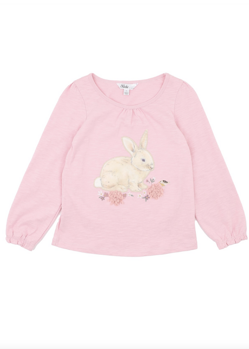 Flossy Bunny Tee Toddler - Pink