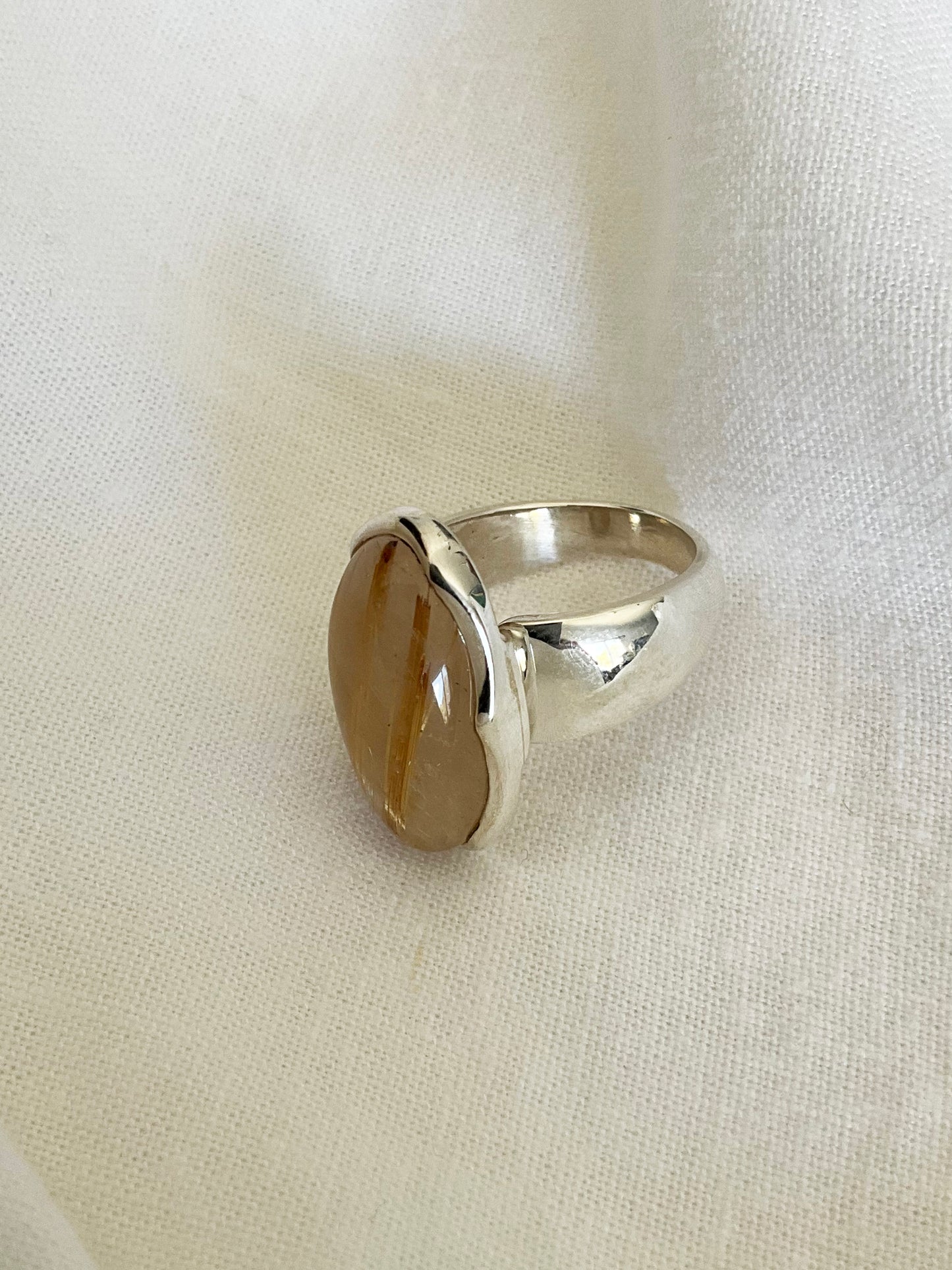 Golden Rutile Quartz Ring