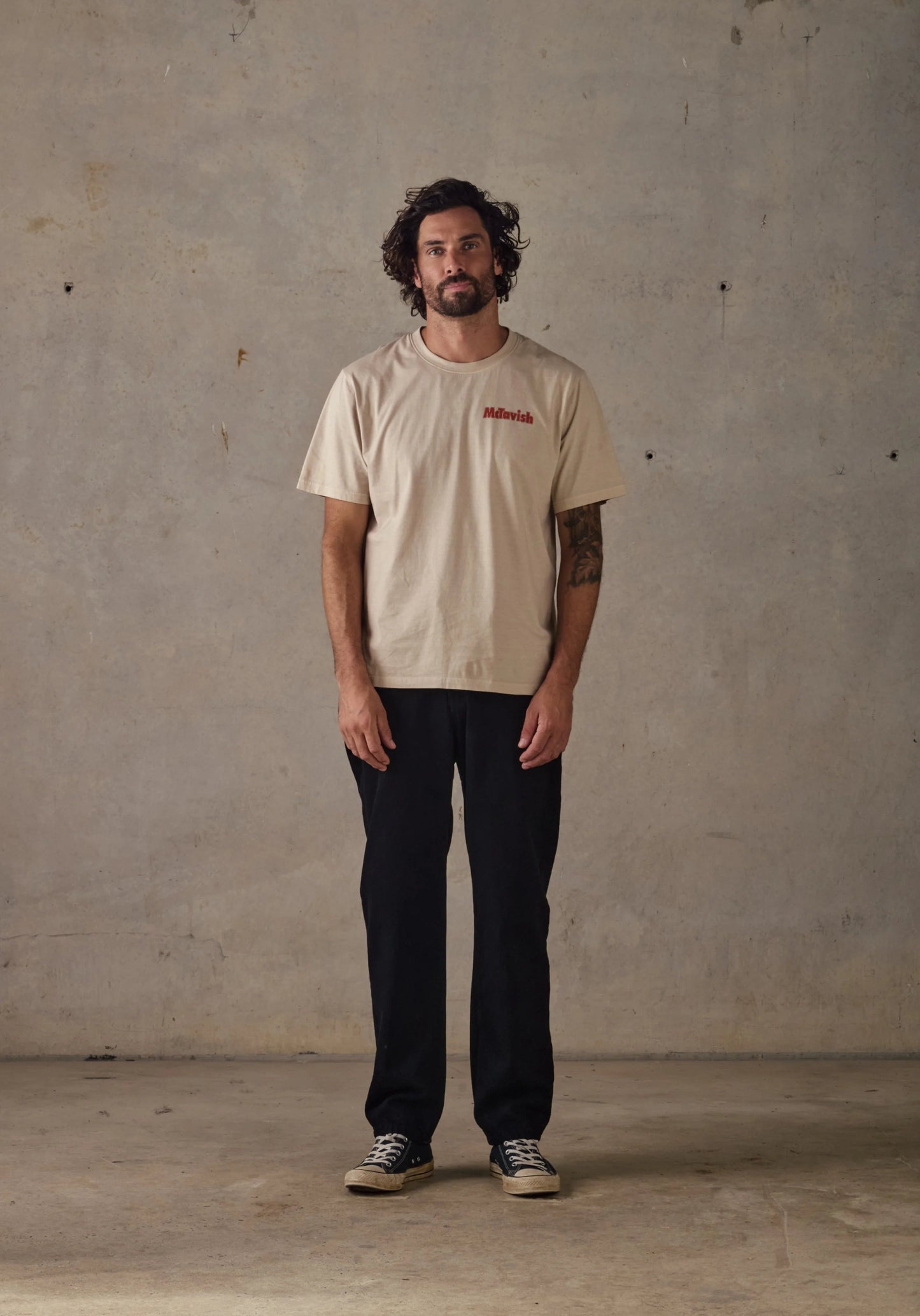 Glassers Tee by Schuyler Beecroft - Light Tan
