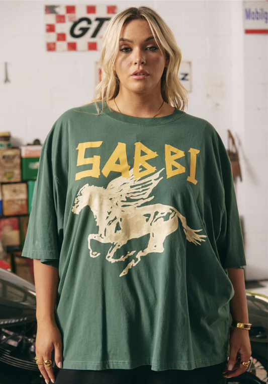 The Very Oversized Rhinestone Tee - Green