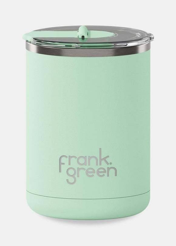 Ceramic Coffee Cup with Hinged Lid - Mint Gelato 12oz