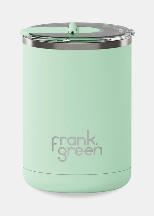 Ceramic Coffee Cup with Hinged Lid - Mint Gelato 12oz