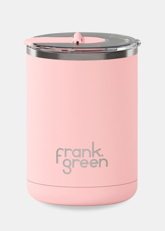 Ceramic Coffee Cup with Hinged Lid - Blushed 12oz