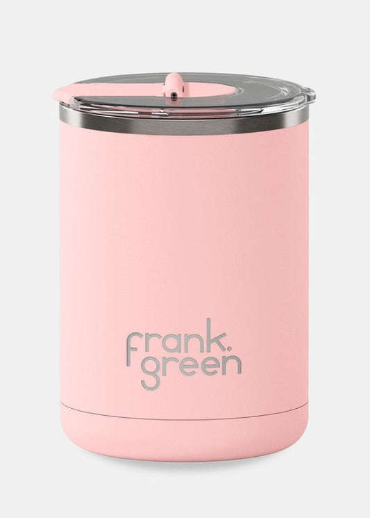 Ceramic Coffee Cup with Hinged Lid - Blushed 12oz