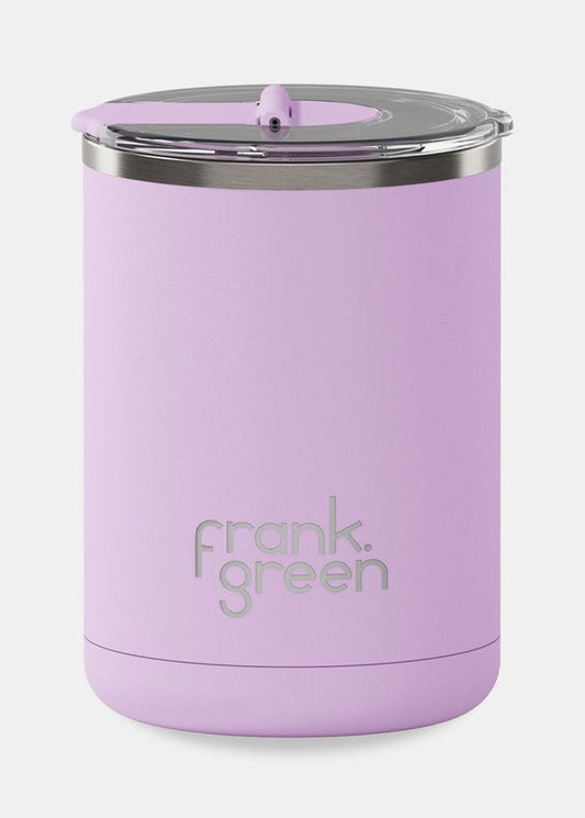 Ceramic Coffee Cup with Hinged Lid - Lilac Haze 12oz