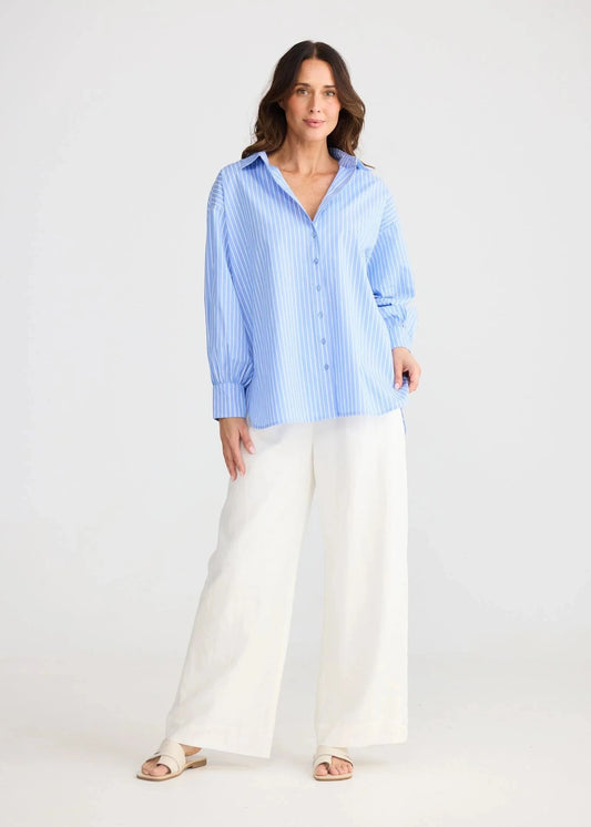 Isabel Shirt - Blue Stripe