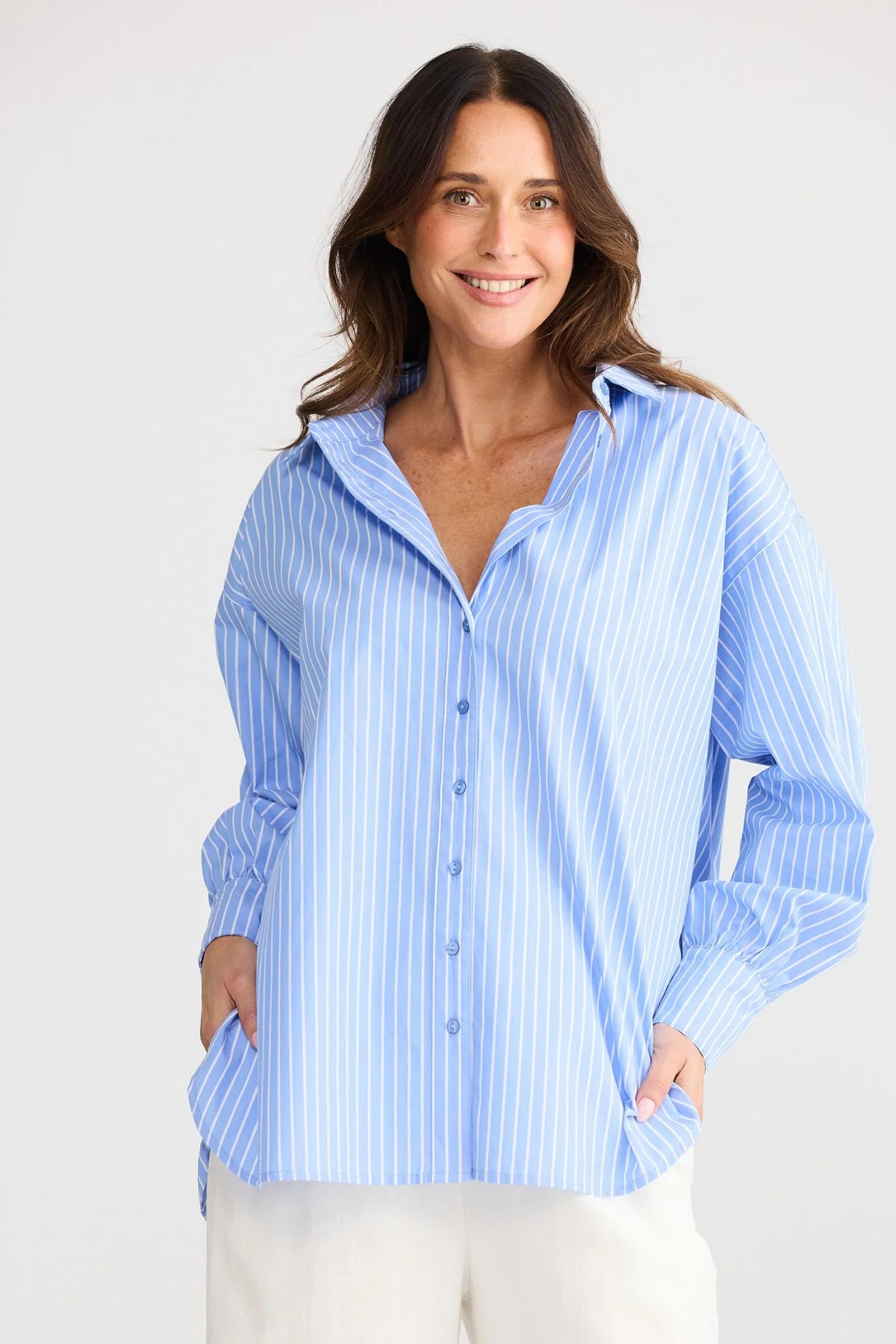 Isabel Shirt - Blue Stripe