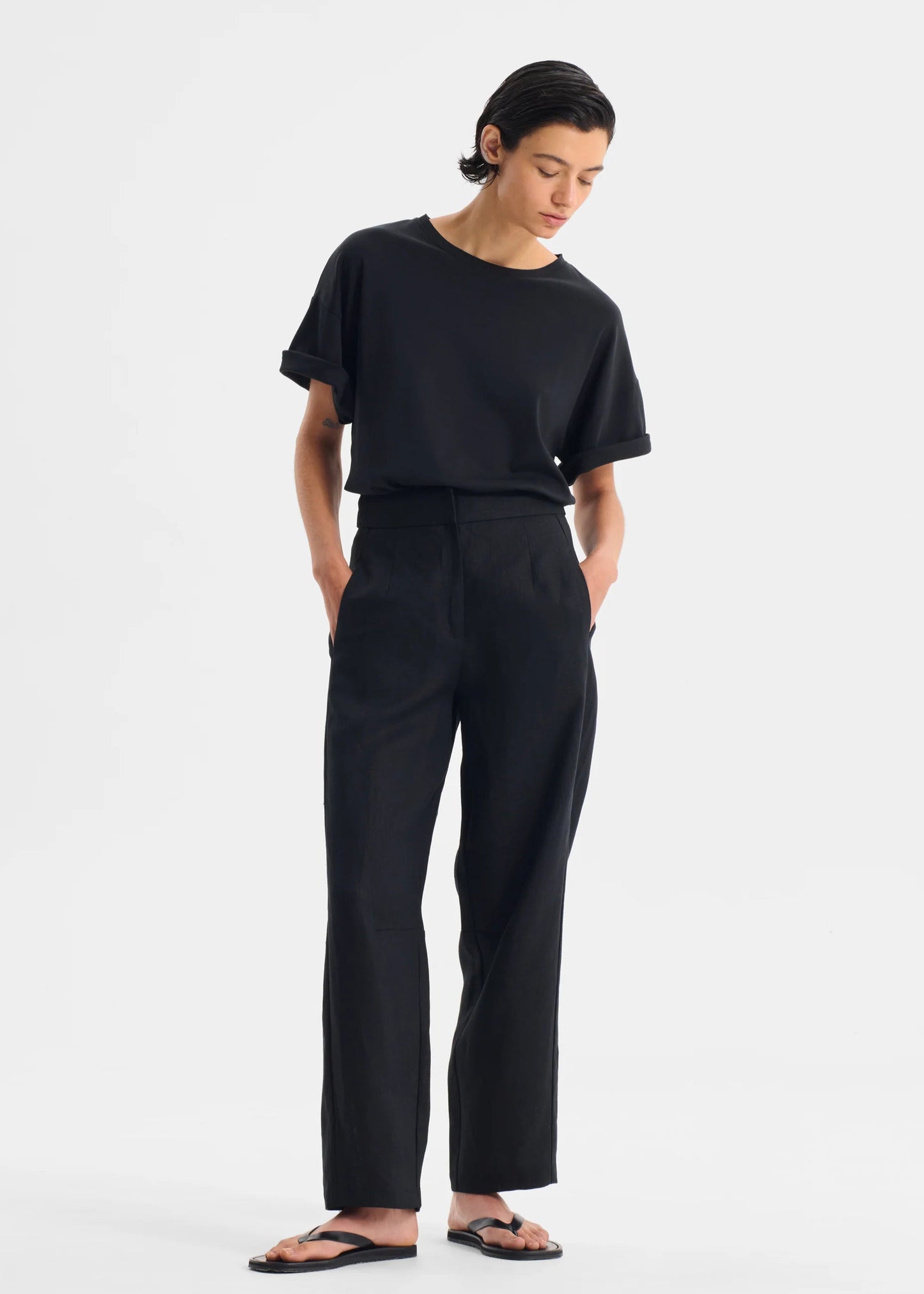 Jackson Linen Pant - Black