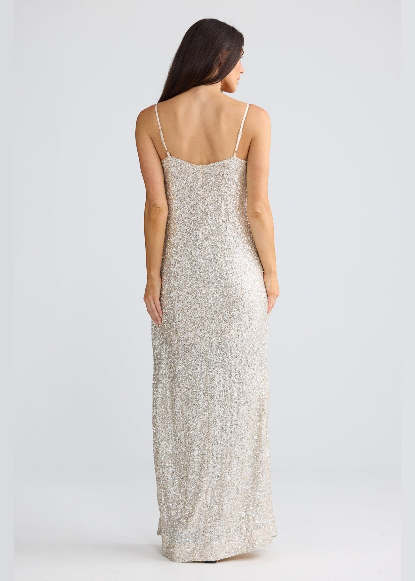 Brave and True Jazzy Maxi Dress - Champagne