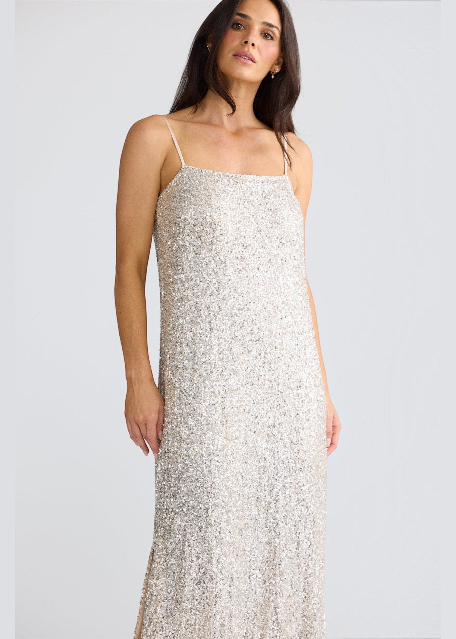 Brave and True Jazzy Maxi Dress - Champagne