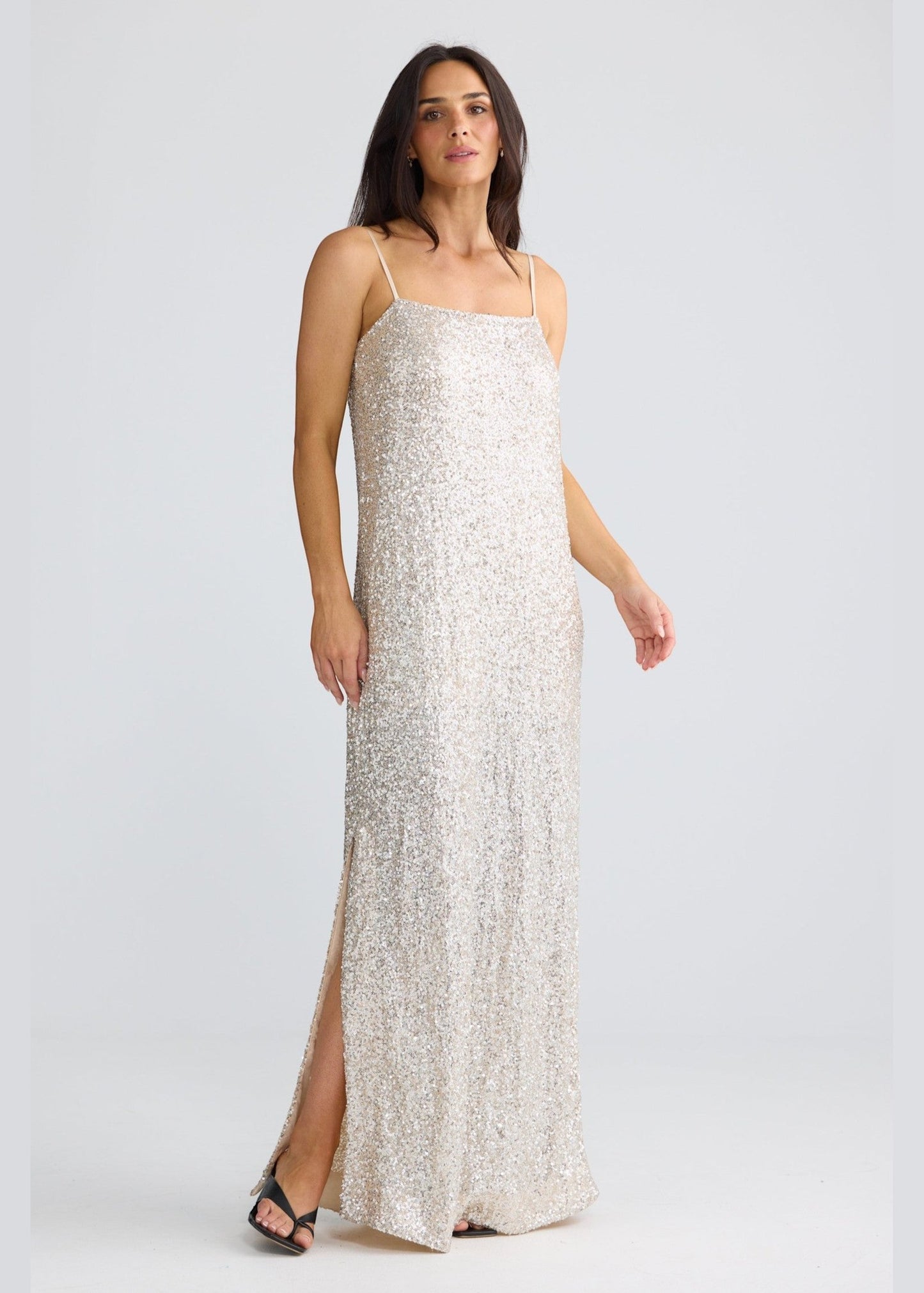 Brave and True Jazzy Maxi Dress - Champagne