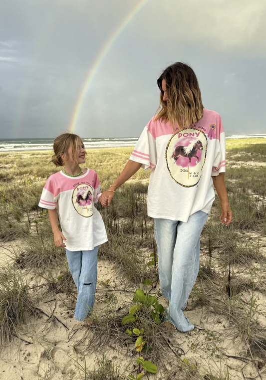 Kids Pony Club Tee - Pink