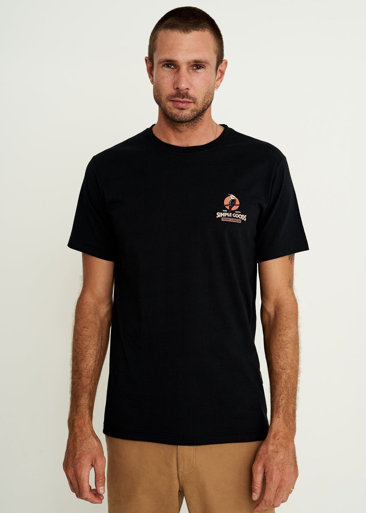 Reginald Print Tee - Kookaburra Black