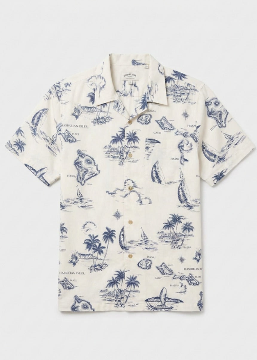 Hawaiian SS Shirt - Lanai Vintage White