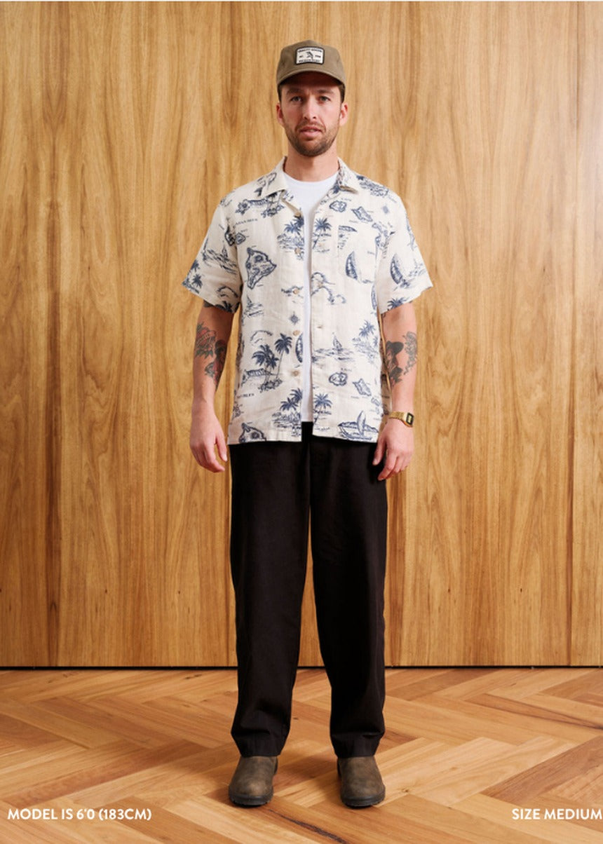 Hawaiian SS Shirt - Lanai Vintage White