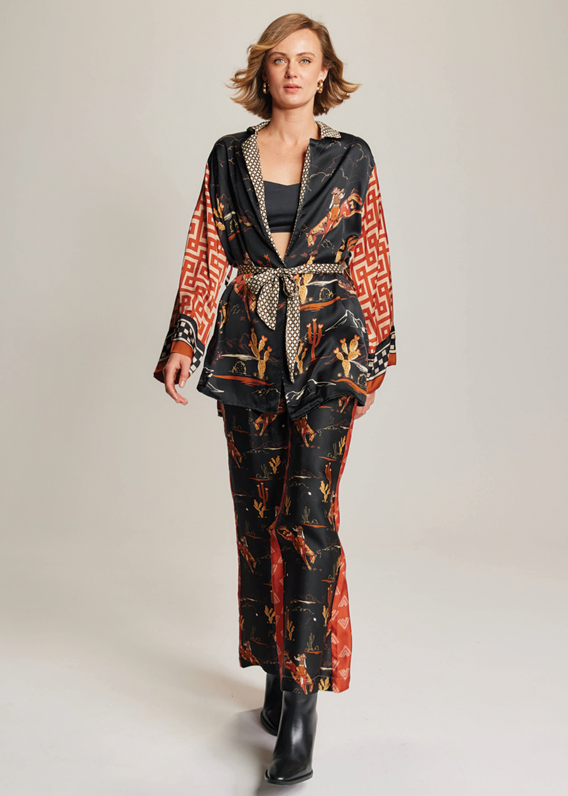 Lucia Kimono Belted Jacket - Rodeo