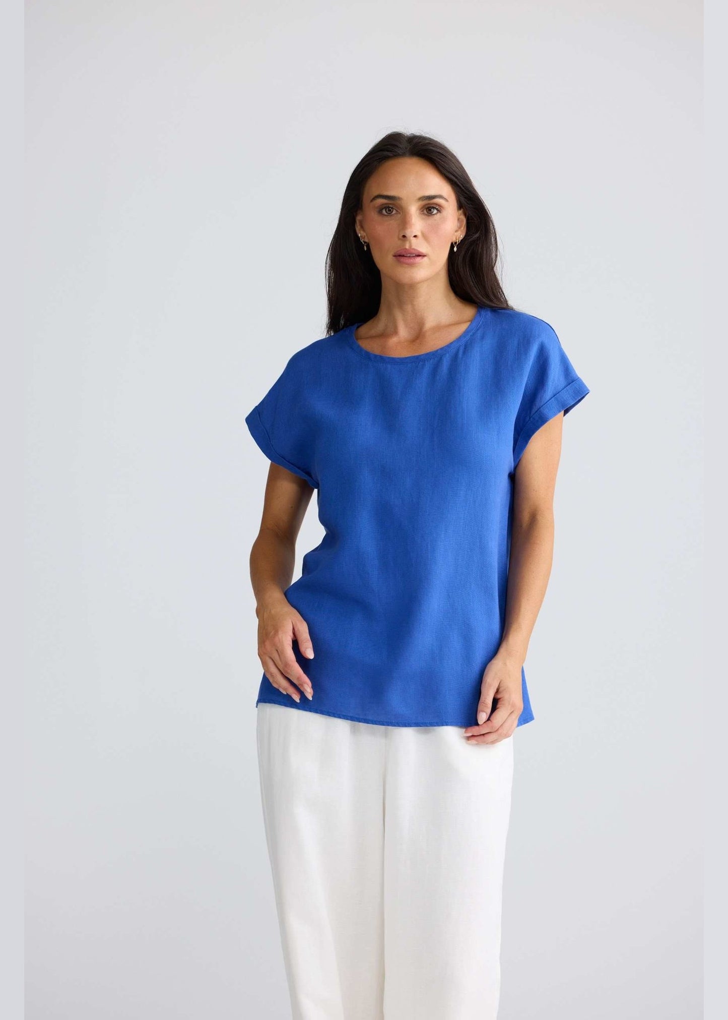Brave and True Percy Top - Cobalt
