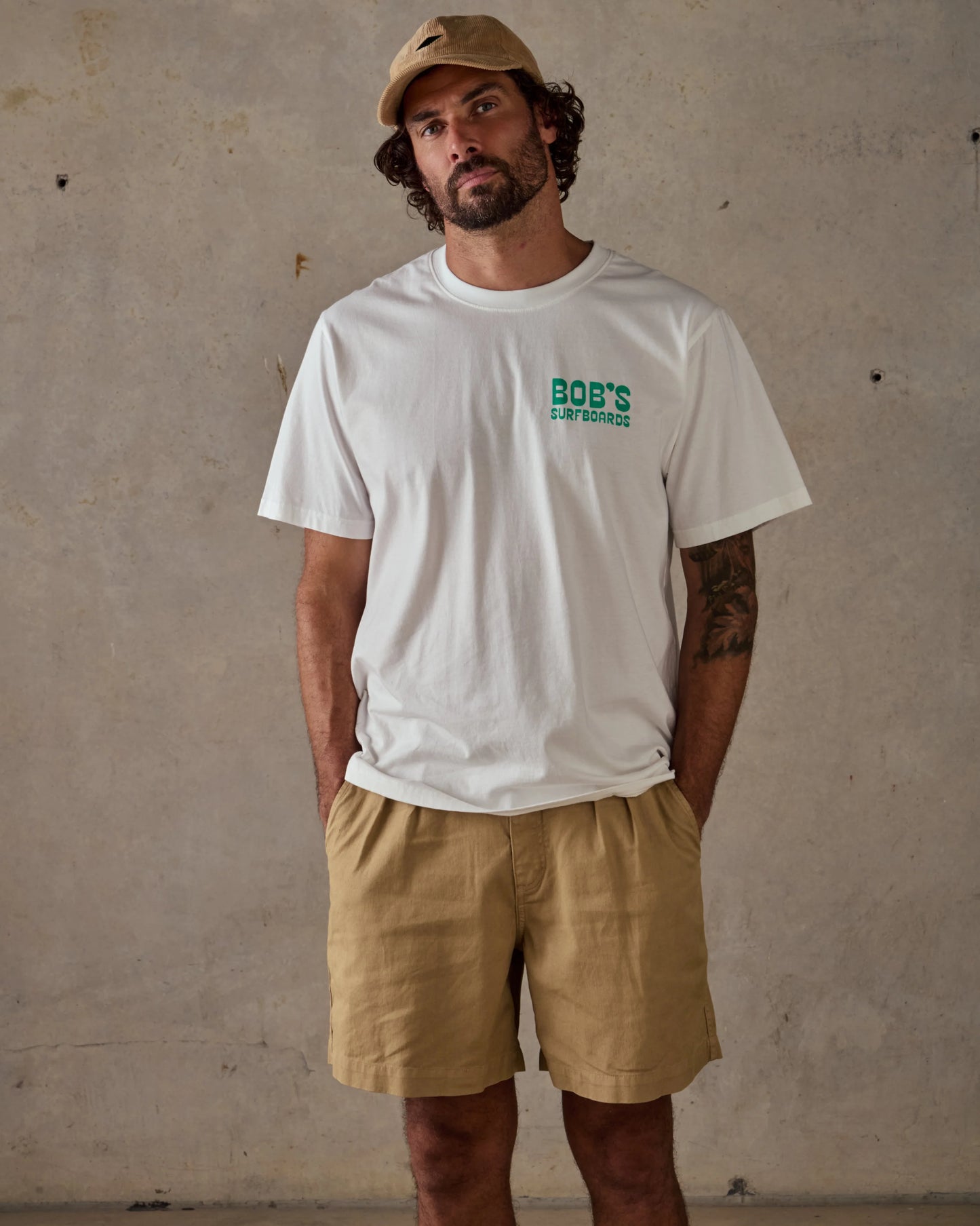 Pinched Rails Tee - White
