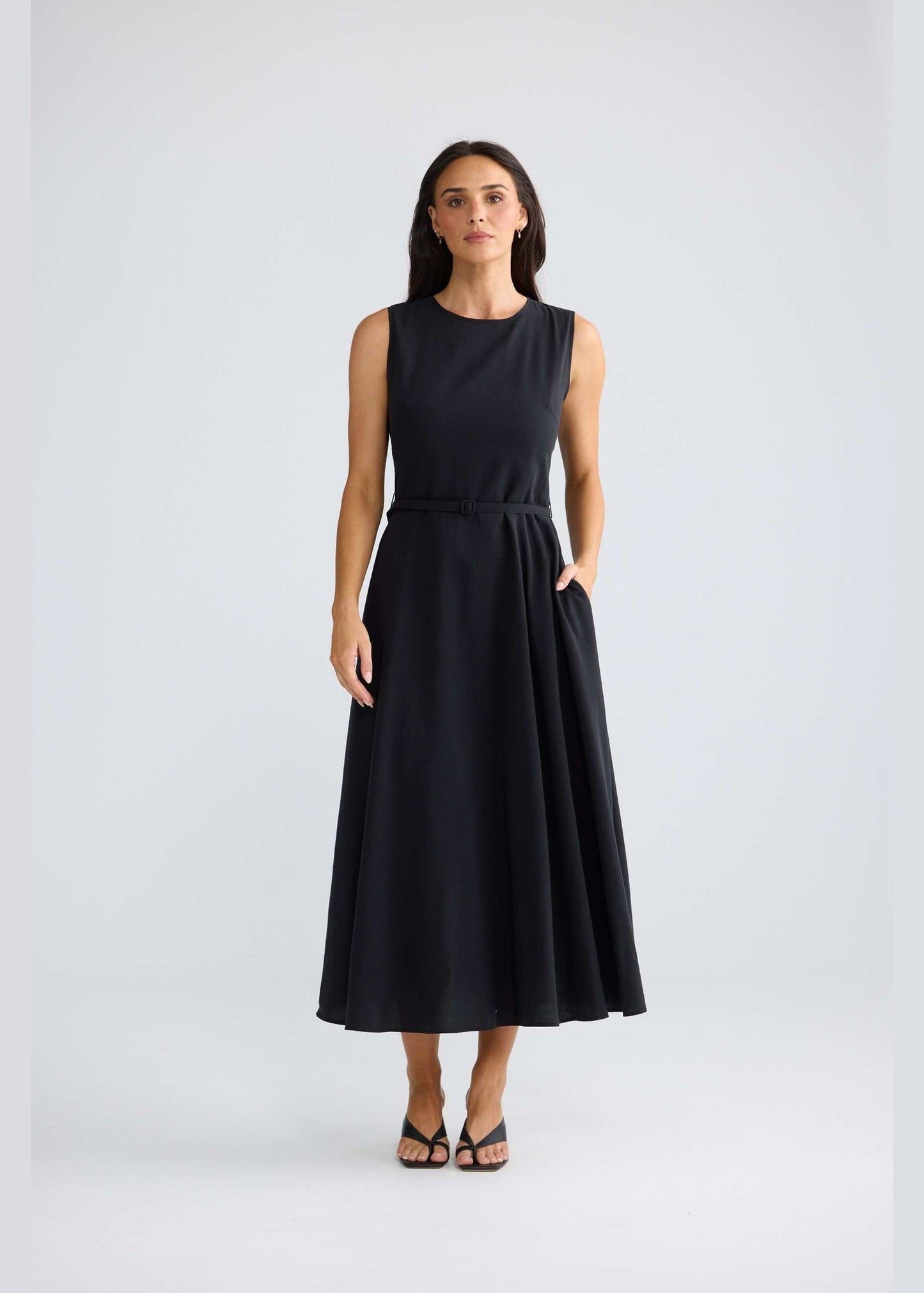 Brave and True Ren Midi Dress - Black