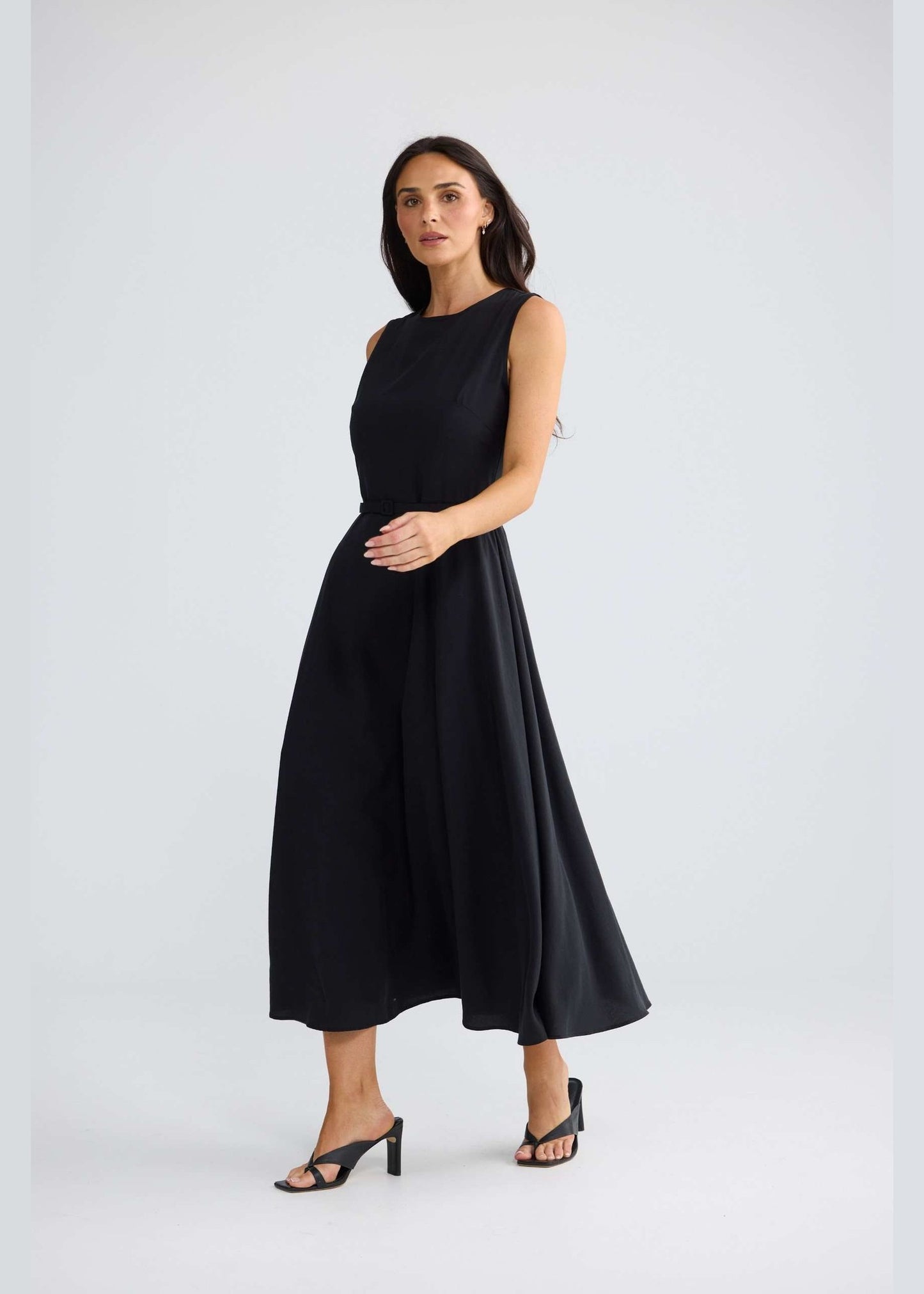 Brave and True Ren Midi Dress - Black