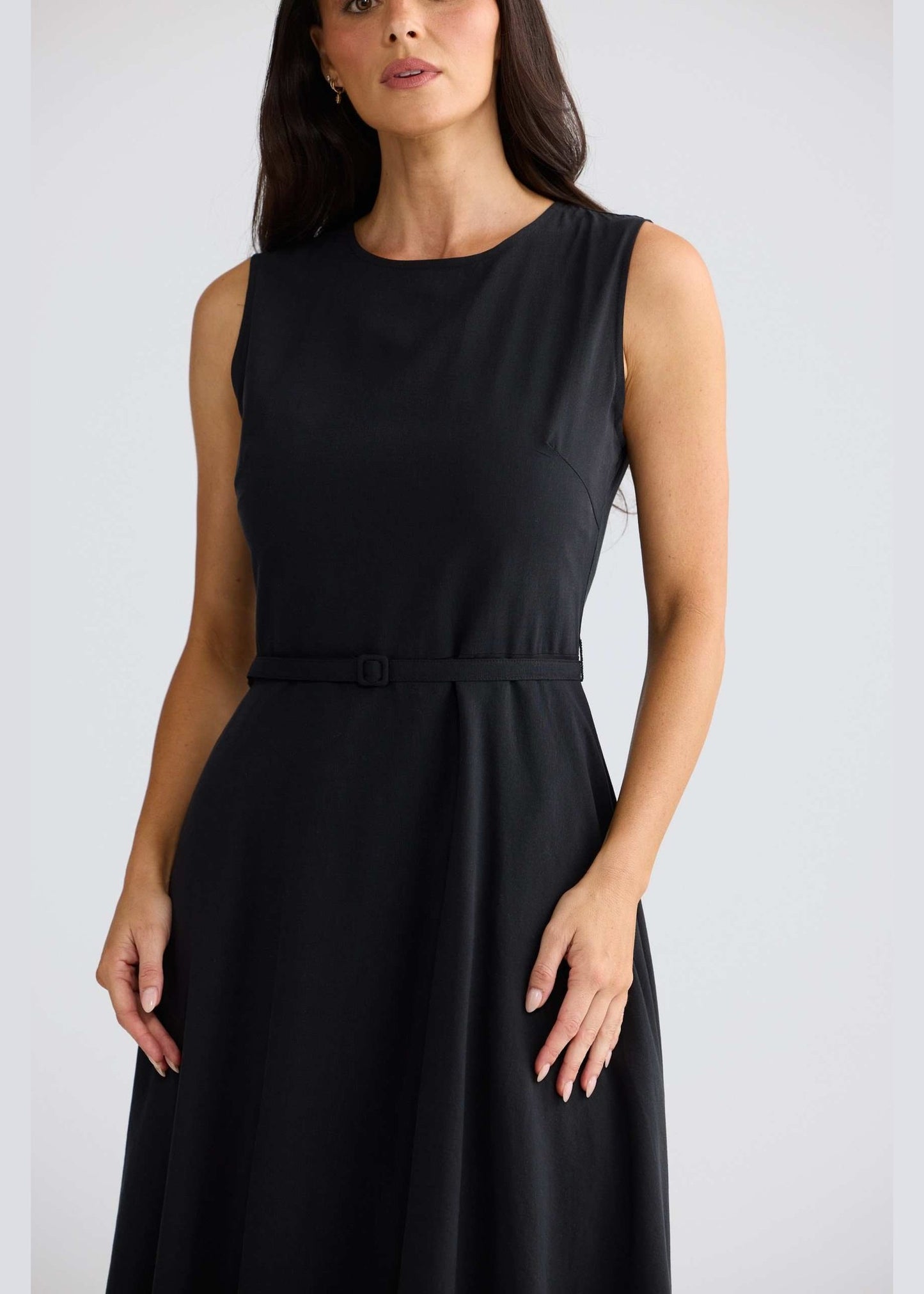 Brave and True Ren Midi Dress - Black