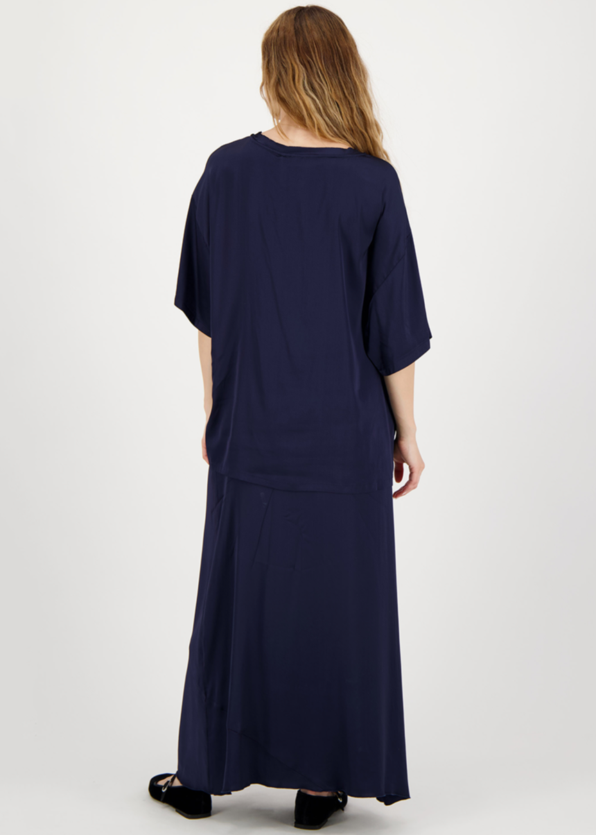 Roberta Solid Boyfriend Top - Black