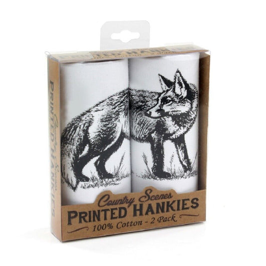 Printed Hankies Fox - 2 Pack