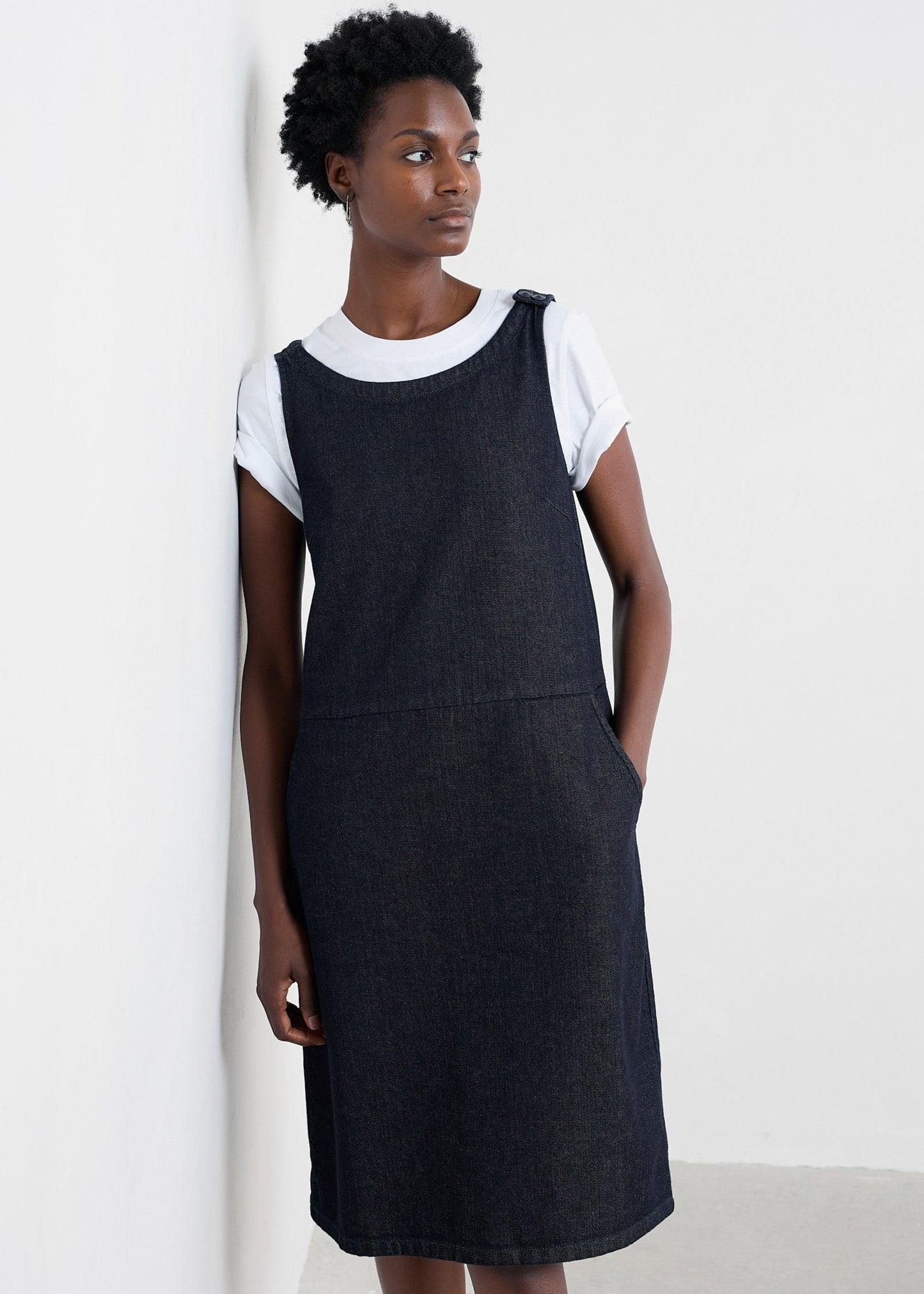 Seasalt Salt Weave Pinafore - Dark Wash
