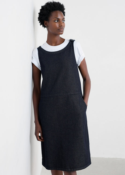 Seasalt Salt Weave Pinafore - Dark Wash