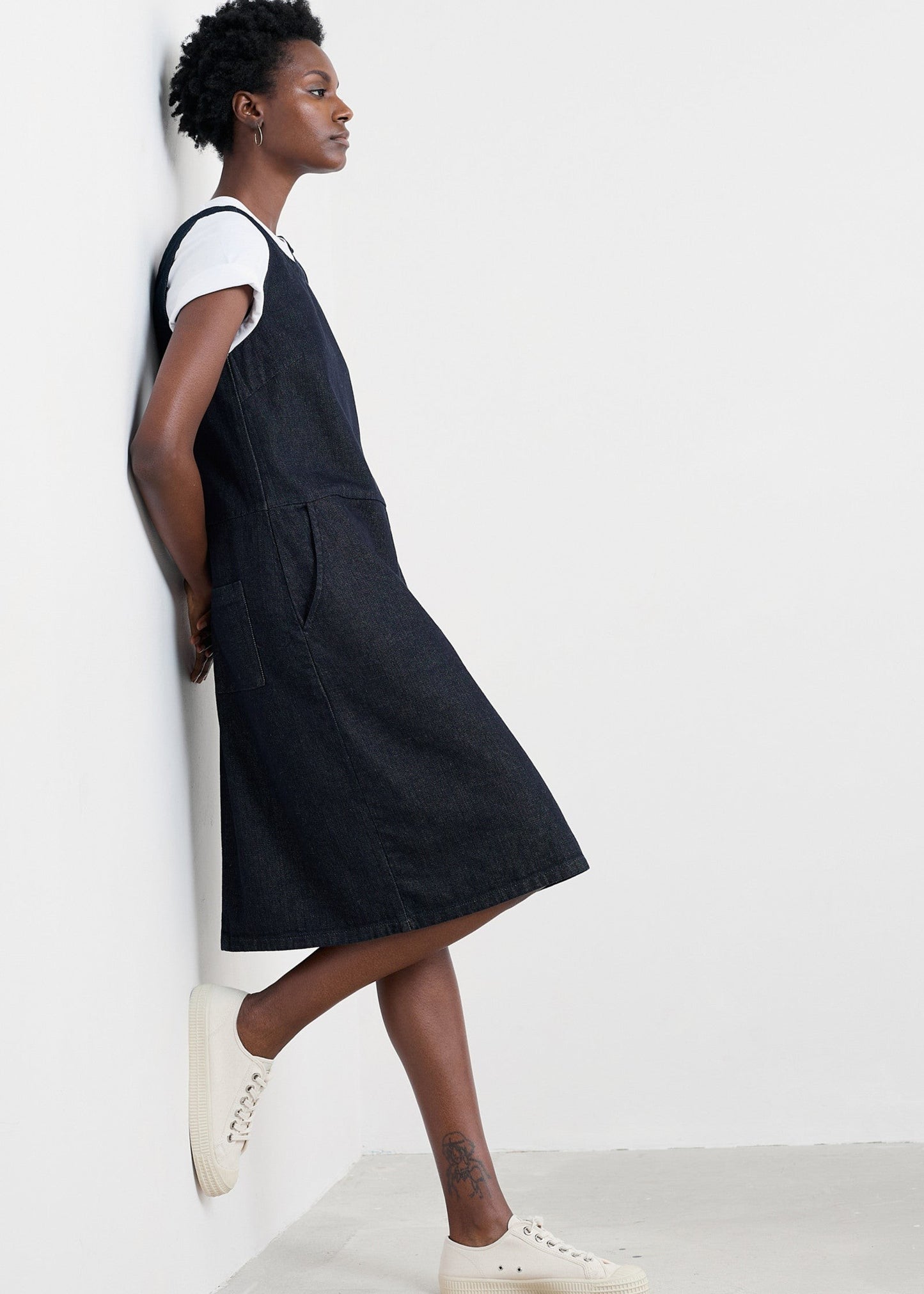 Seasalt Salt Weave Pinafore - Dark Wash
