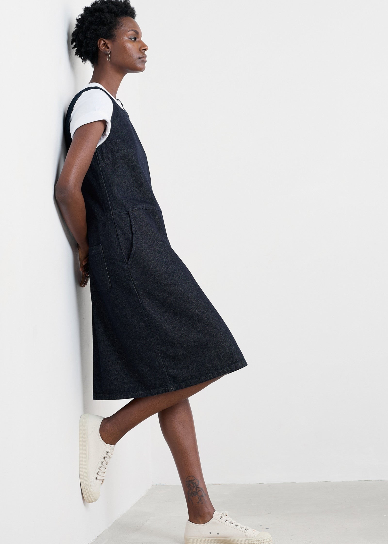Seasalt Salt Weave Pinafore - Dark Wash
