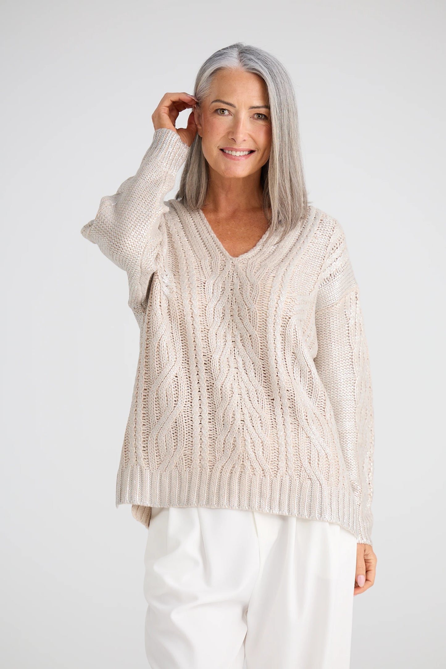 Satellite Knit - Sand Metallic
