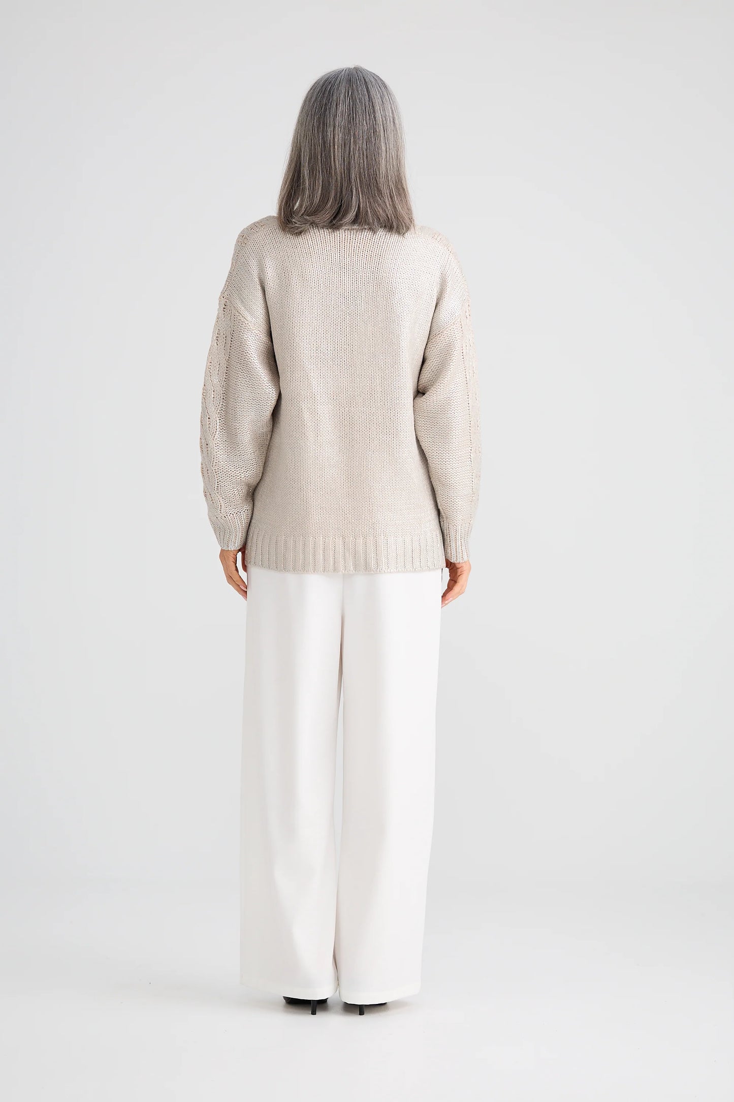 Satellite Knit - Sand Metallic