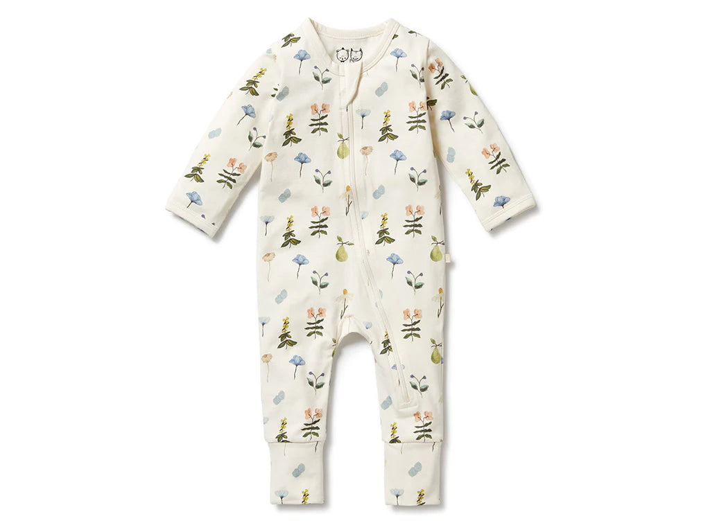 Petit Garden Zipsuit with Feet