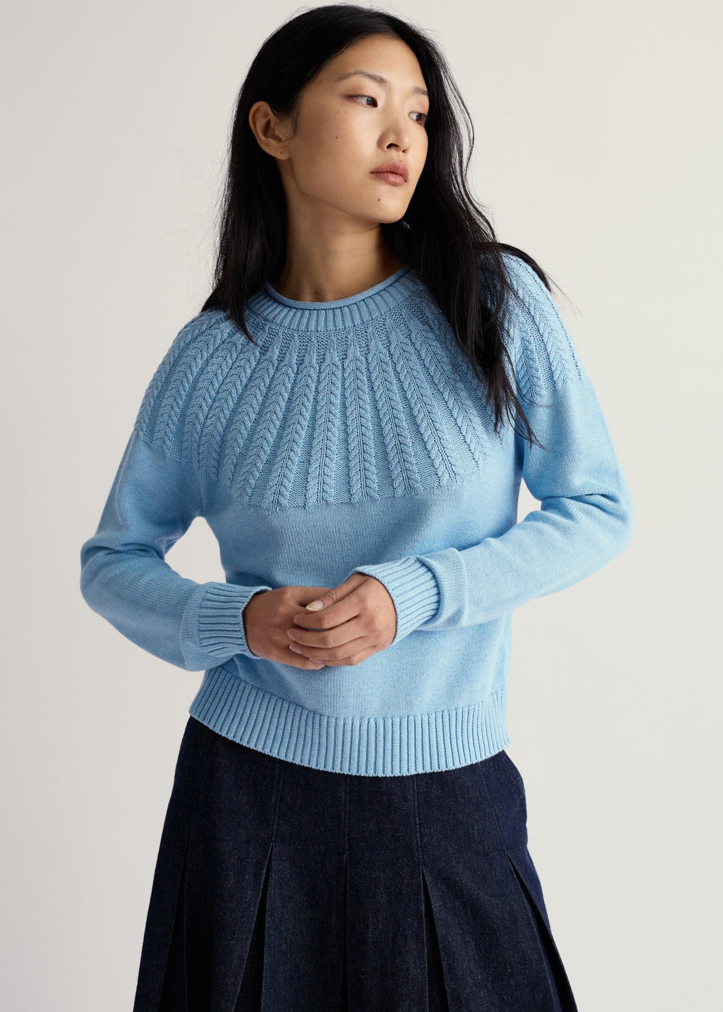 Seasalt Stone Chat Jumper - Spring Sky
