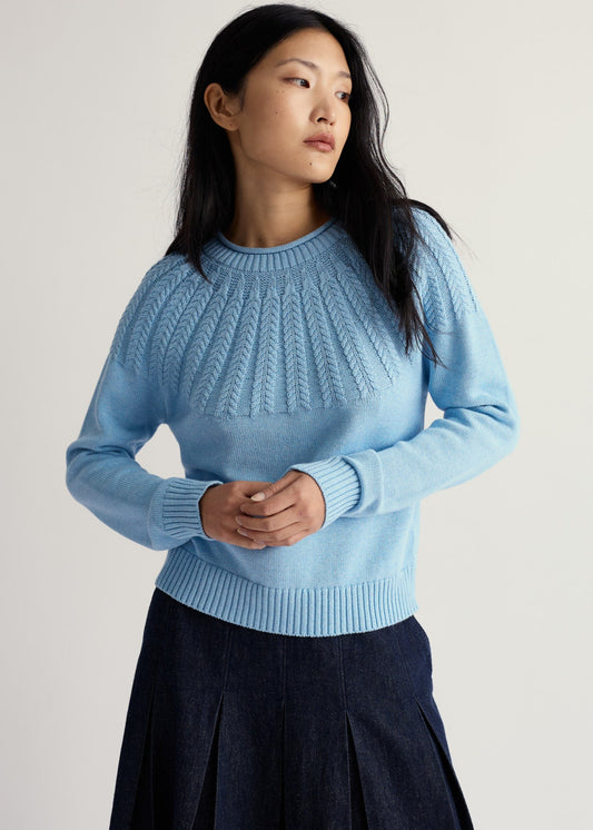 Seasalt Stone Chat Jumper - Spring Sky