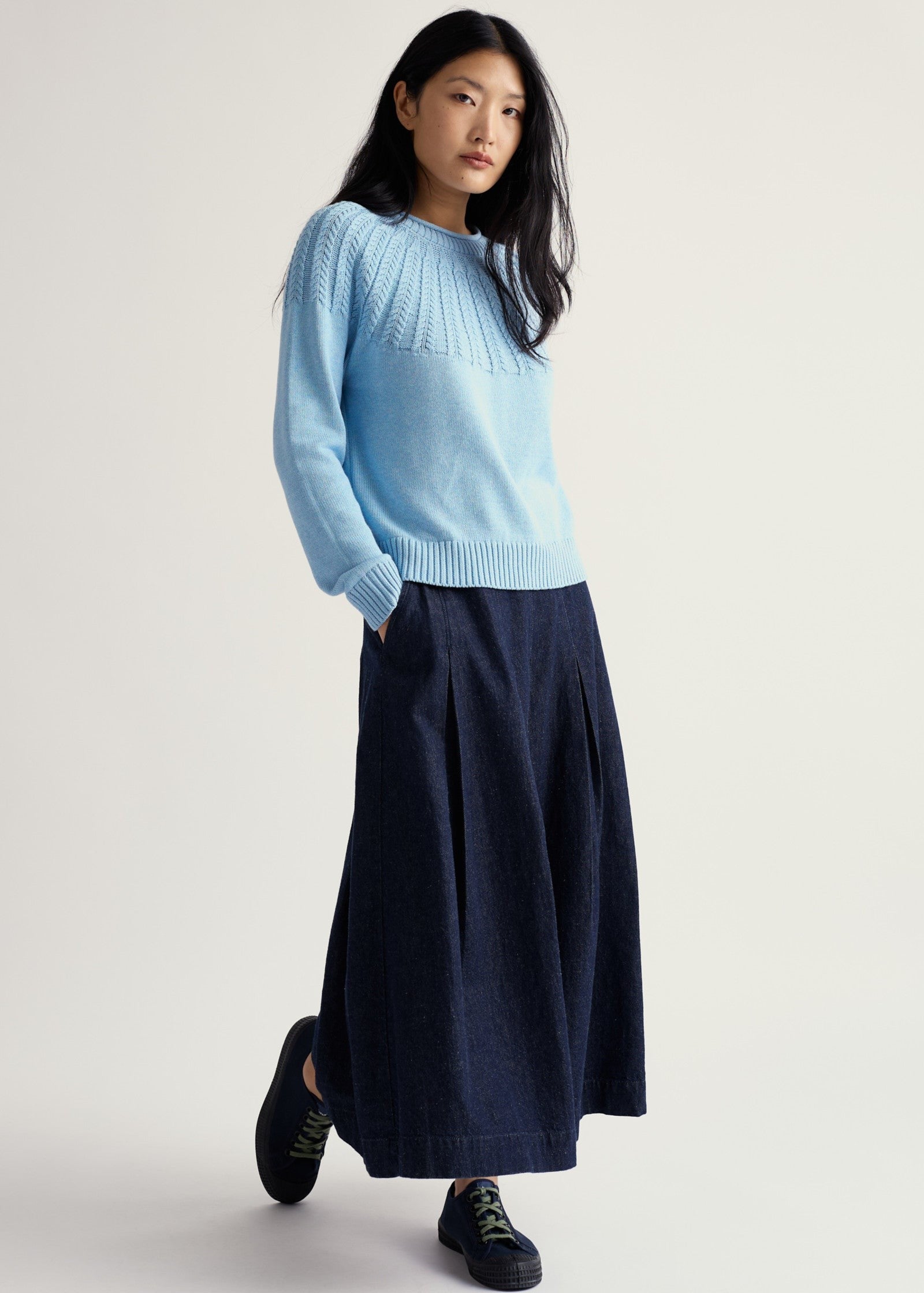 Seasalt Stone Chat Jumper - Spring Sky