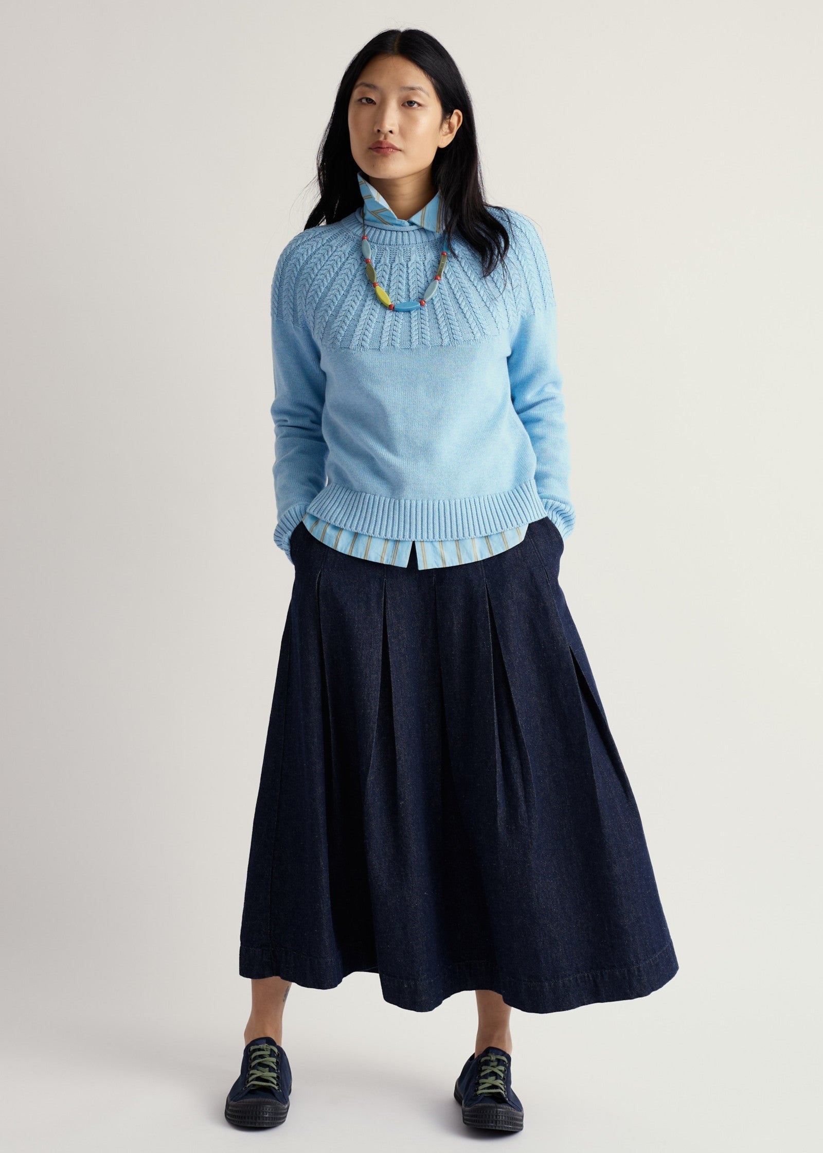 Seasalt Stone Chat Jumper - Spring Sky
