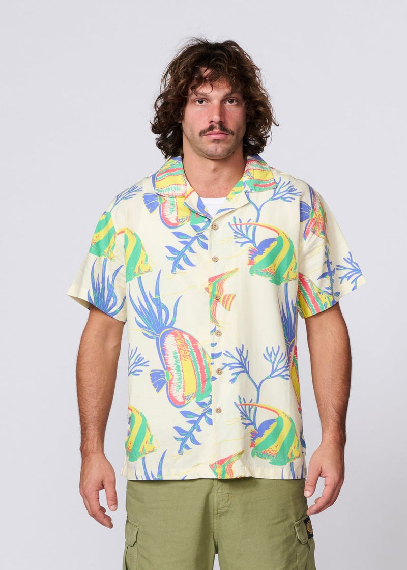 Aquarium Resort SS Shirt - Ecru