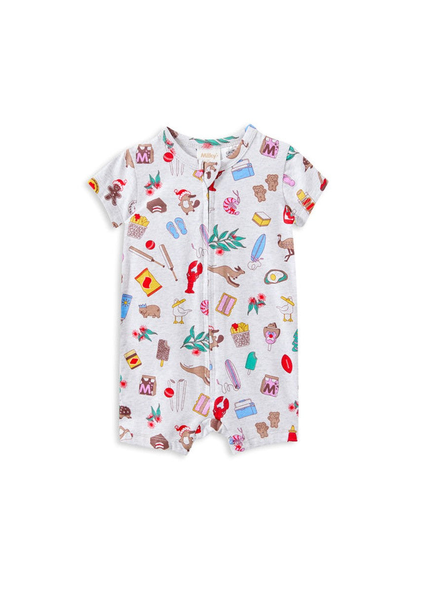 Very Aussie Zip Romper by Milky, view 2