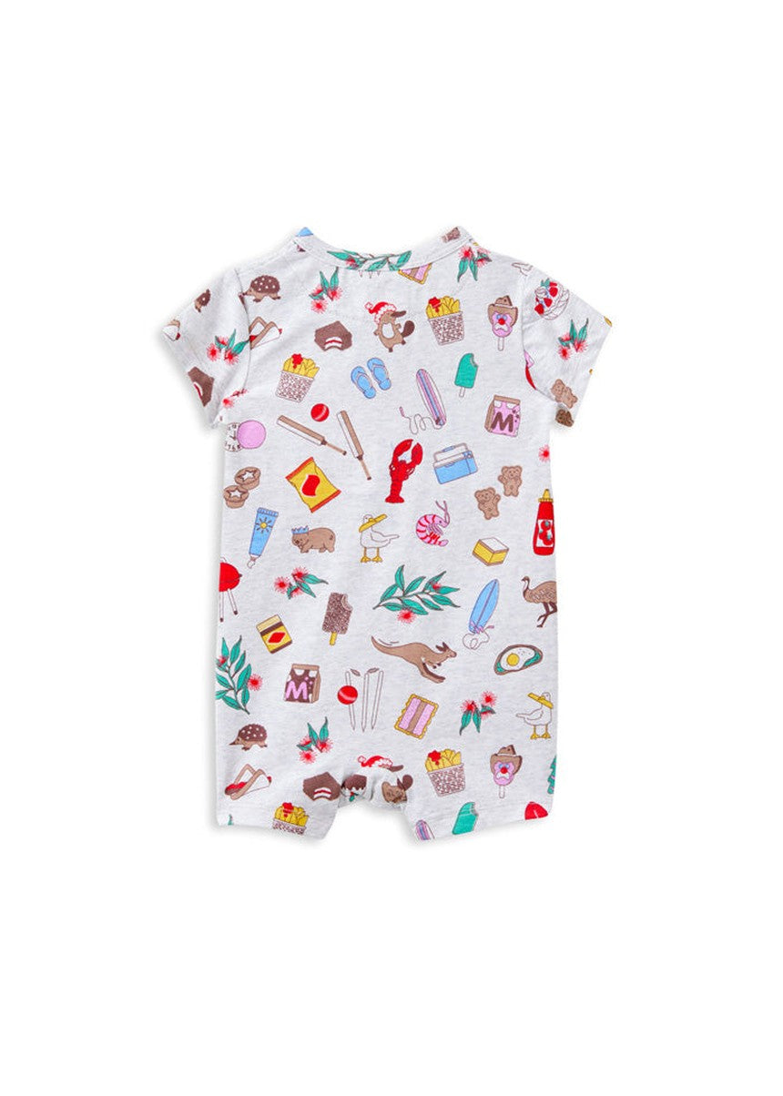 Very Aussie Zip Romper by Milky, view 4