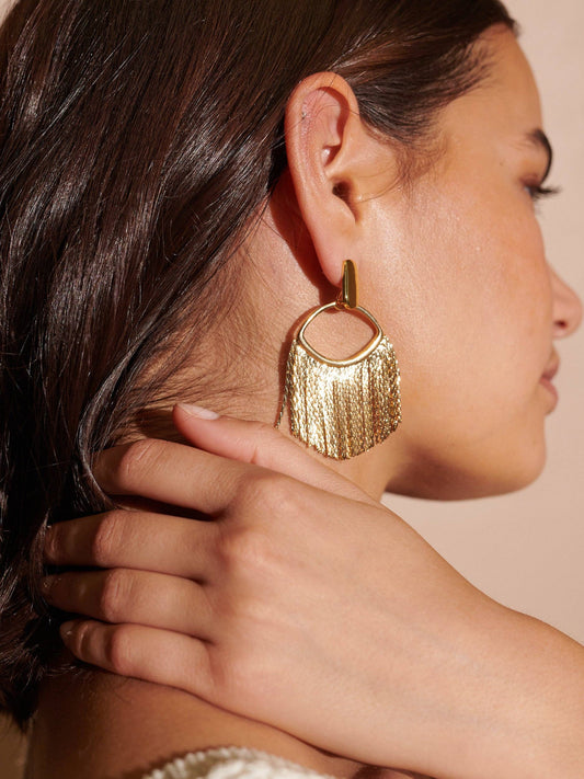 Devil Eye Plated Earrings - 18K Gold